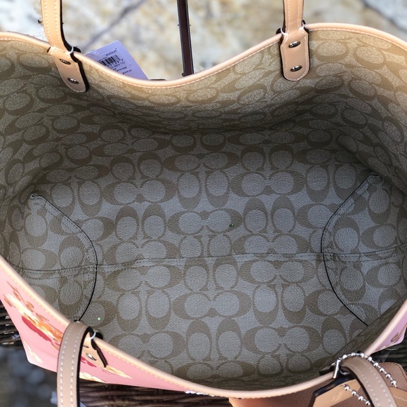 NWT Coach Floral reversible Tote&wristlet&wallet - Picture 6 of 8